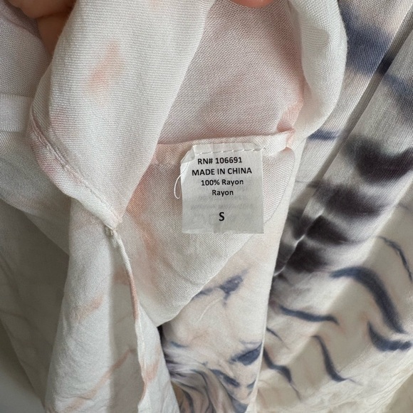 Young Fabulous & Broke Dawn Tie-Dye Tiered Caftan Dress - Size Small - Picture 4 of 4